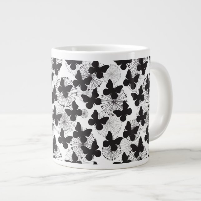 Muster eines Schmetterlinges Jumbo-Tasse (Vorderseite Rechts)