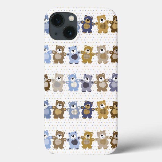 Muster eines Spielzeug-Teddybären Case-Mate iPhone Hülle (Rückseite)