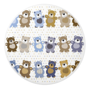 Muster eines Spielzeug-Teddybären Keramikknauf