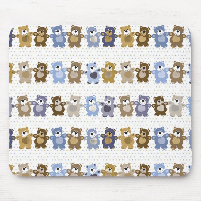 Muster eines Spielzeug-Teddybären Mousepad (Vorne)
