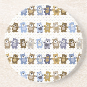 Muster eines Spielzeug-Teddybären Sandstein Untersetzer