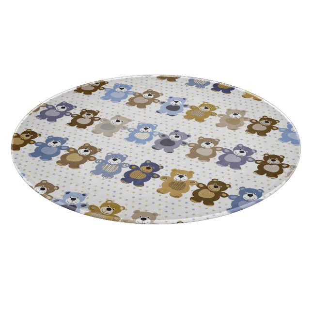 Muster eines Spielzeug-Teddybären Schneidebrett (Ecke)