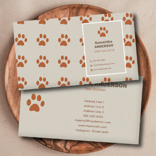 Muster einfügen - Dog Walker Visitenkarte