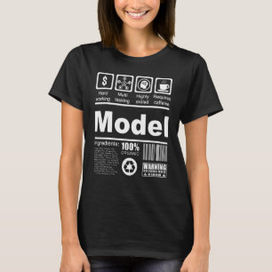 Muster-Ernährungsfakte für Modelle und Einfluss T-Shirt