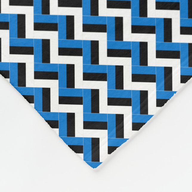 Muster Estland-Flaggenmuster Fleecedecke (Ecke)