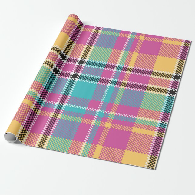 Muster farbenfroh Stilvolles Design Geometric Vint Geschenkpapier (Ungerollt)