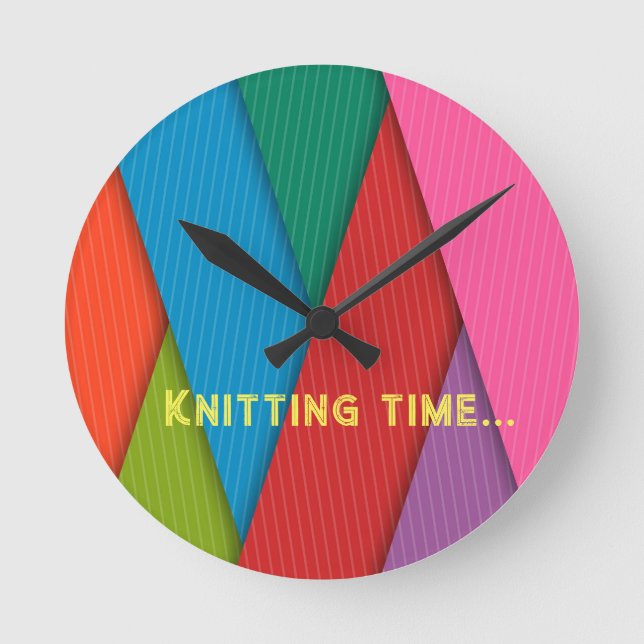 Muster - Farbuhr Runde Wanduhr (Vorderseite)