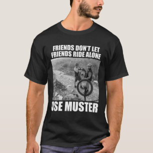 Muster "FDLF Ride MTB allein" Dunkler T - Shirt