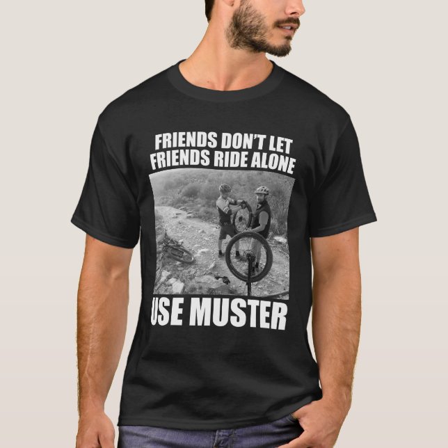 Muster "FDLF Ride MTB allein" Dunkler T - Shirt (Vorderseite)
