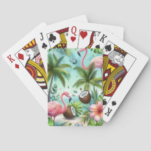 Muster Flamingos & Coconuts Spielkarten