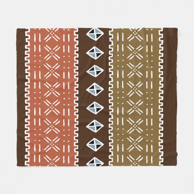Muster-Fleece-Decke Browns afrikanische, 50" x60 " Fleecedecke (Vorderseite (Horizontal))