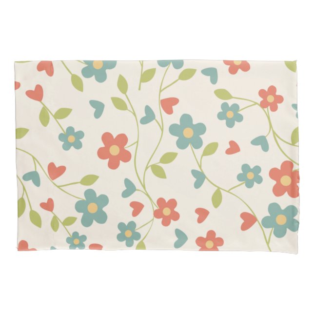 Muster Floral Pillow Case Kissenbezug (Vorderseite)