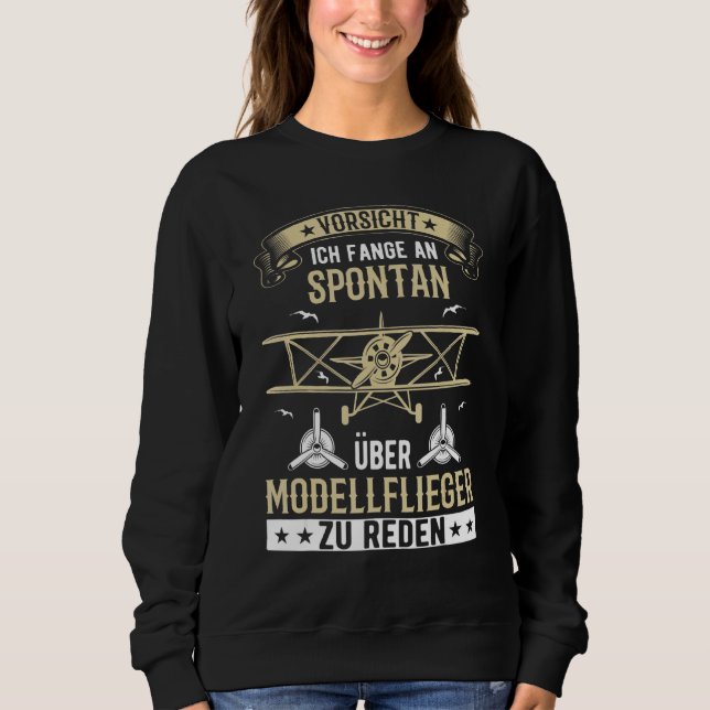 Muster-Flugzeugmodell Muster-Gebäude Sweatshirt (Vorderseite)