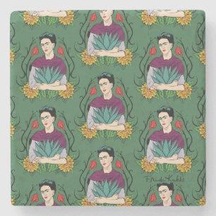 Muster Frida Kahlos   MI Mexiko Lindo Steinuntersetzer