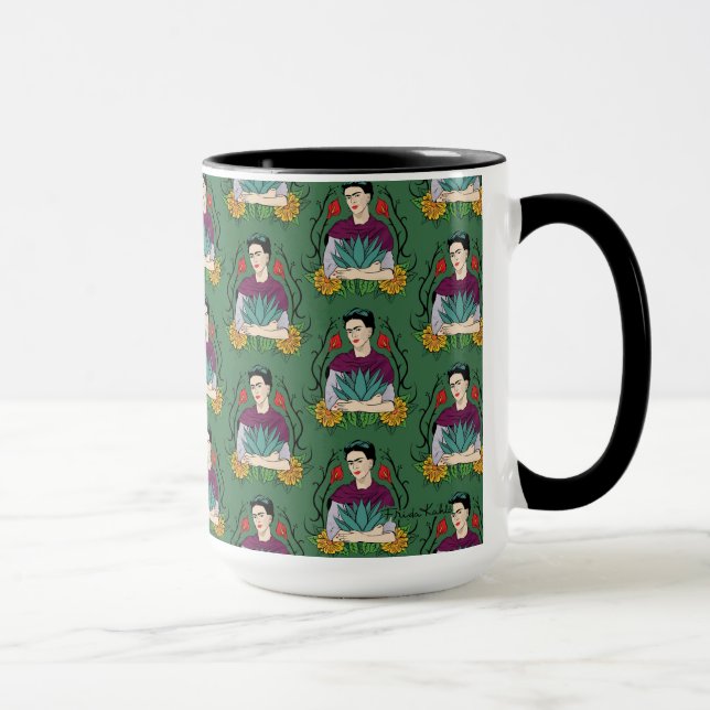 Muster Frida Kahlos | MI Mexiko Lindo Tasse (Rechts)
