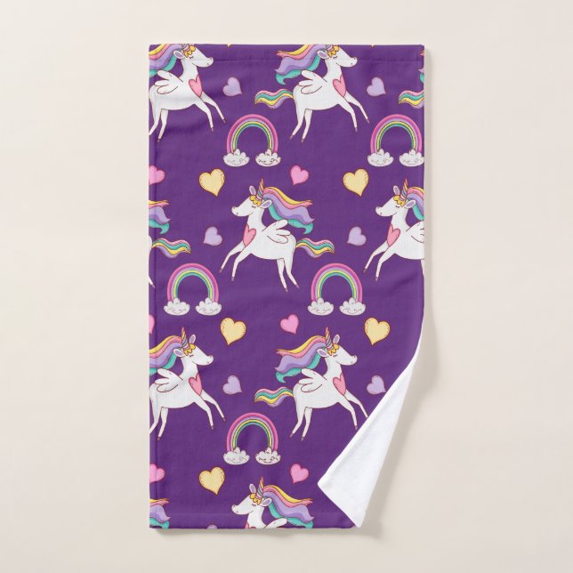 Muster Funny Unicorn Magic Horn Niedlich Handtuch (Handtuch)