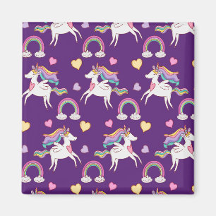 Muster Funny Unicorn Magic Horn Niedlich Magnet