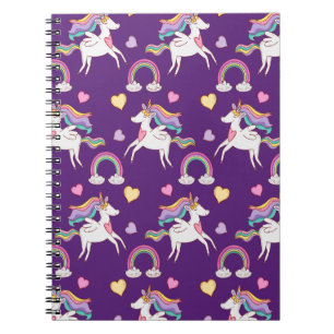 Muster Funny Unicorn Magic Horn Niedlich Notizblock
