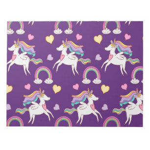 Muster Funny Unicorn Magic Horn Niedlich Notizblock