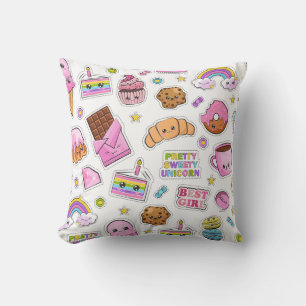 Muster Funny Unicorn Magic Rainbow Niedlich Kissen