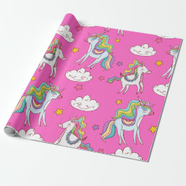 Muster Funny Unicorn Niedlich Geschenkpapier