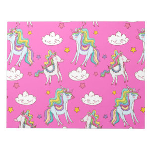 Muster Funny Unicorn Niedlich Notizblock