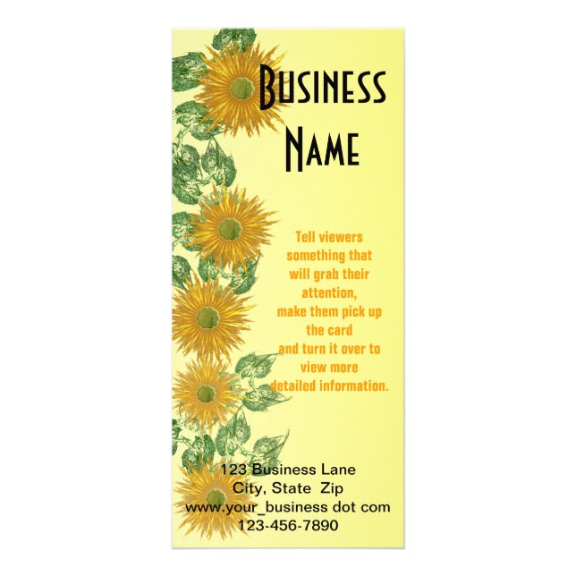 Muster für abstrakte Blätterblätter Werbekarte (Vorne)