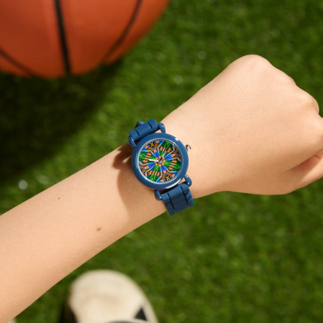 Muster für Abstrakte Blume Armbanduhr (Handgelenk)