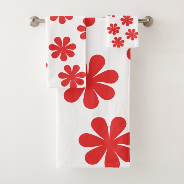 Muster für abstrakte Blume Badhandtuch Set (Insitu)