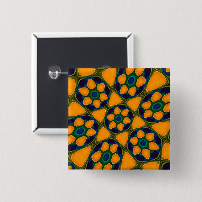 Muster für Abstrakte Blume Button (Vorne & Hinten)