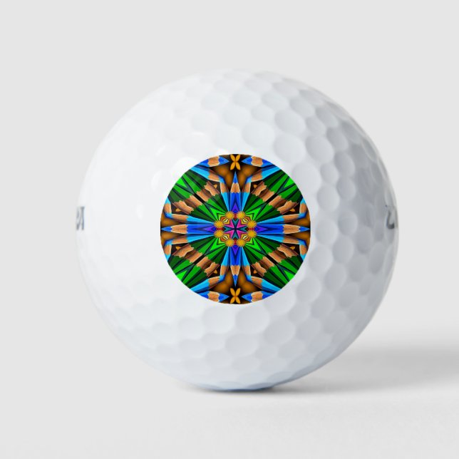Muster für Abstrakte Blume Golfball (Vorderseite)