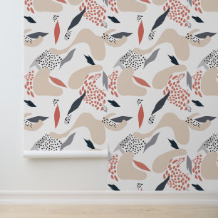 Muster für Abstrakte Blume in Pastellfarben Tapete