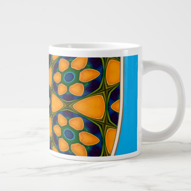 Muster für Abstrakte Blume Jumbo-Tasse (Rechts)