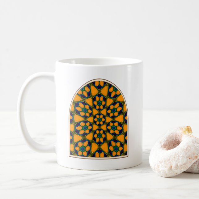 Muster für Abstrakte Blume Kaffeetasse (Mit Donut)