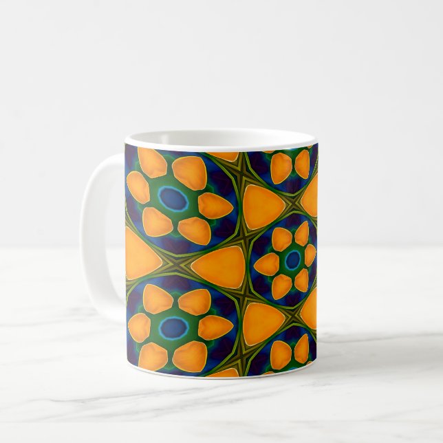 Muster für Abstrakte Blume Kaffeetasse (Vorderseite Links)