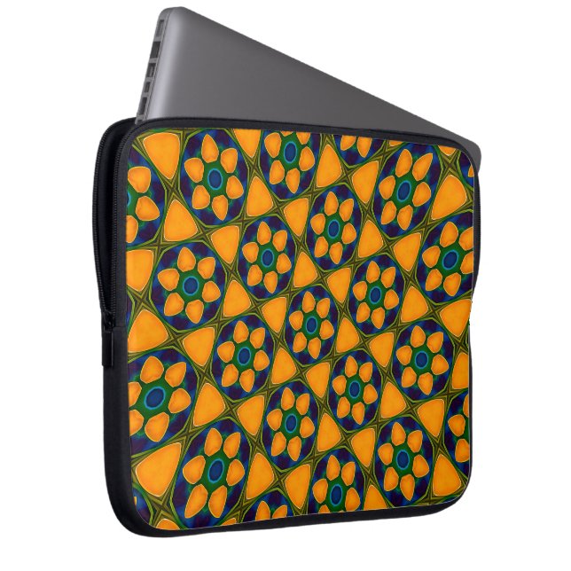 Muster für Abstrakte Blume Laptopschutzhülle (Vorne Rechts)