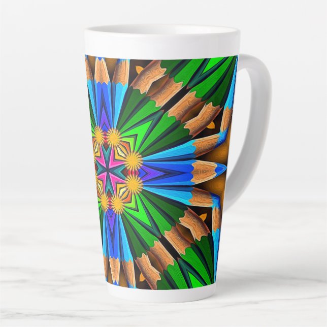Muster für Abstrakte Blume Milchtasse (Rechte Ecke)
