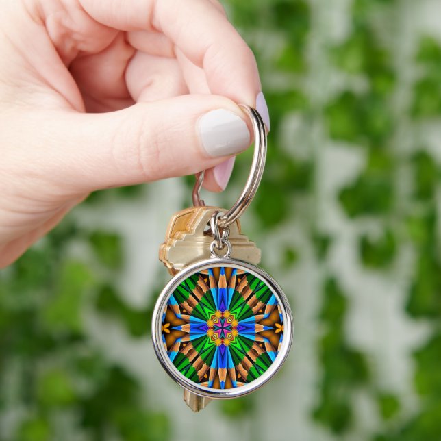 Muster für Abstrakte Blume Schlüsselanhänger (Hand)