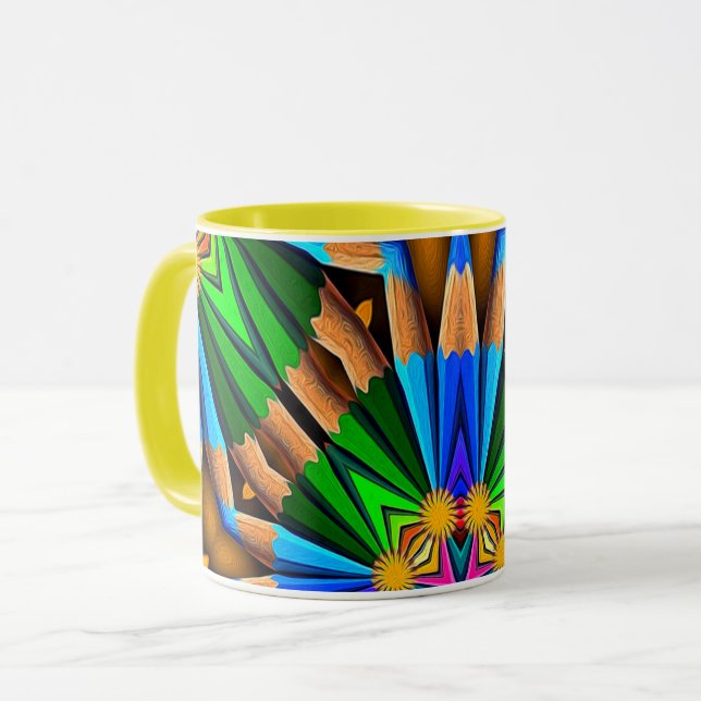 Muster für Abstrakte Blume Tasse (Vorderseite Links)