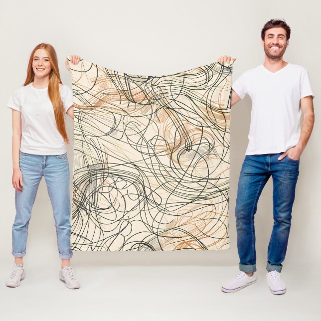 Muster für abstrakte Drehlinien Fleecedecke (Beispiel)