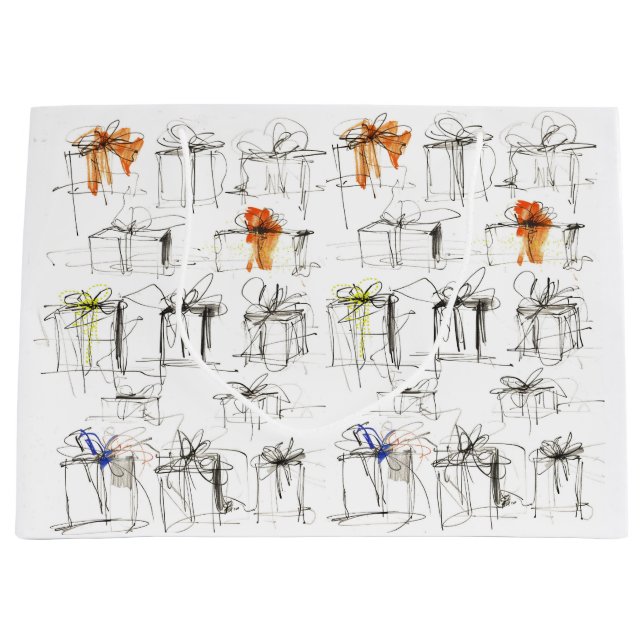 Muster für abstrakte Geschenkboxen Große Geschenktüte (Vorderseite)