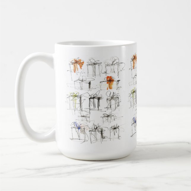 Muster für abstrakte Geschenkboxen Kaffeetasse (Links)