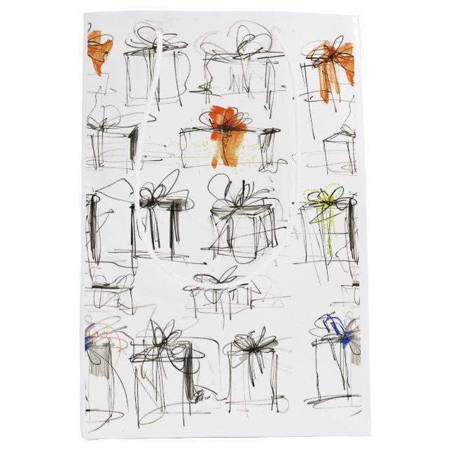 Muster für abstrakte Geschenkboxen Mittlere Geschenktüte (Vorderseite)