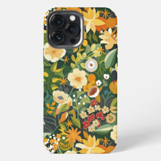 Muster für Abstrakte japanische Frühlingsblumen iPhone 13 Pro Max Hülle