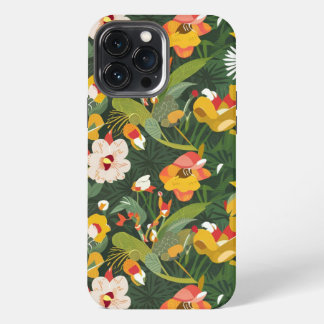 Muster für Abstrakte japanische Frühlingsblumen iPhone 13 Pro Max Hülle