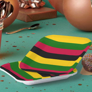 Muster für afrikanische Farben Pappteller