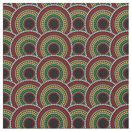 Muster für afrikanische Print-Kreise in Red Gold G Stoff