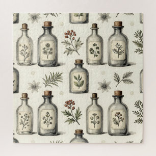 Muster für alte Apotheken-Kräuterflaschen Puzzle