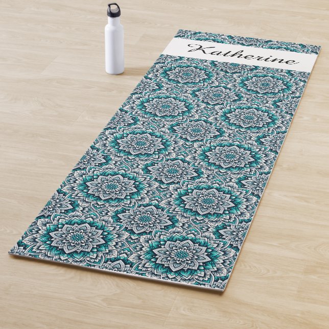 Muster für aquamarine Mandalas Yogamatte (Beispiel)