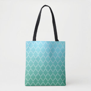 Muster für aquamarine und weiße Abstrakte Geometri